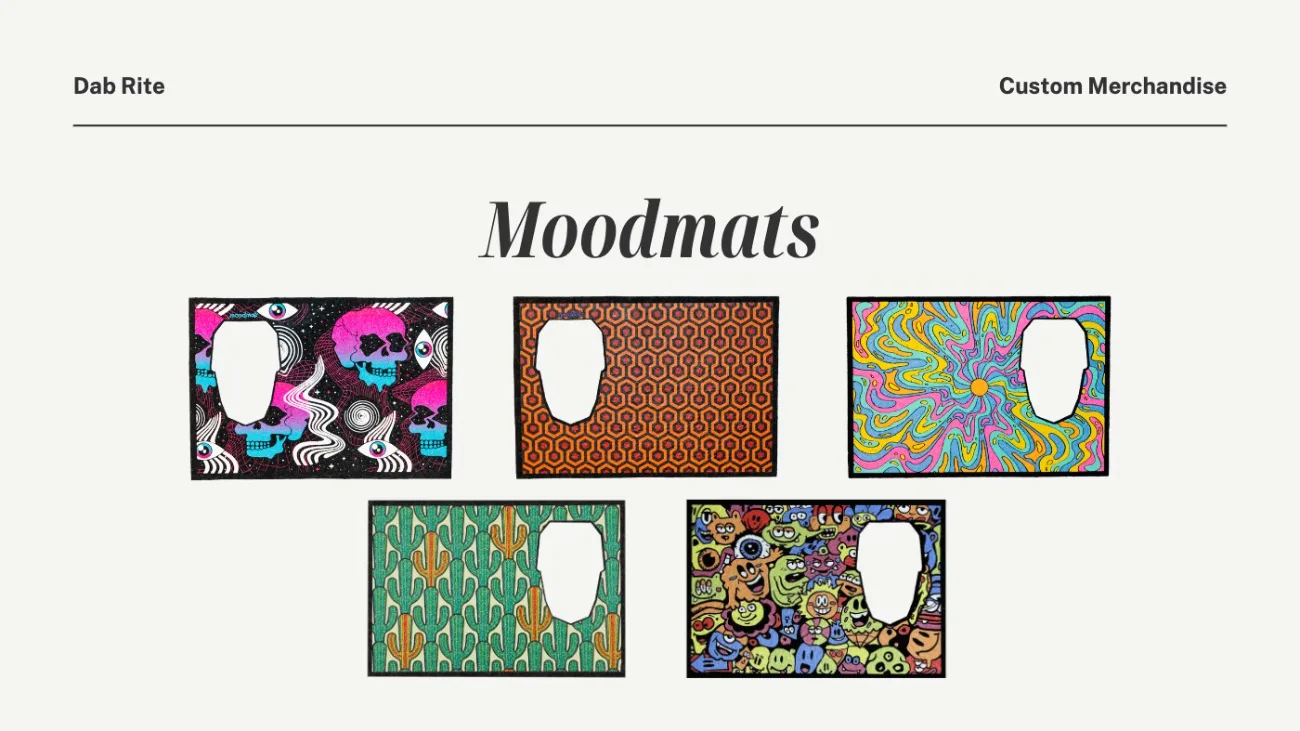 Custom merch catalog: moodmats