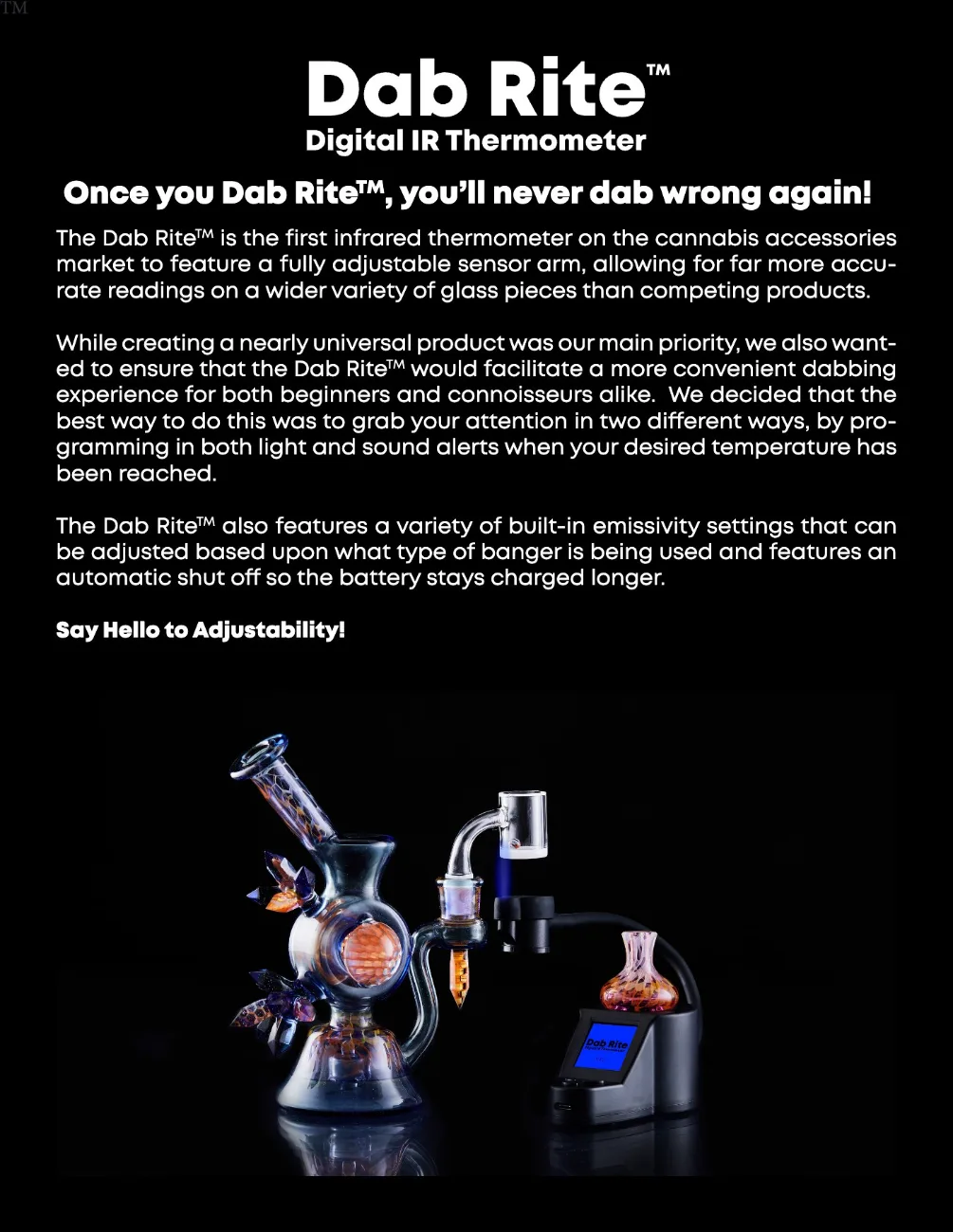 Dab Rite sales sheet, front