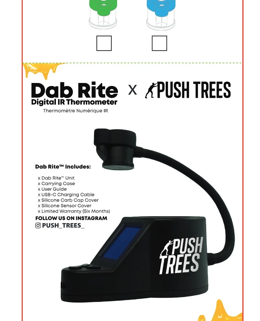 Dab Rite × Push Trees retail packaging sleeve